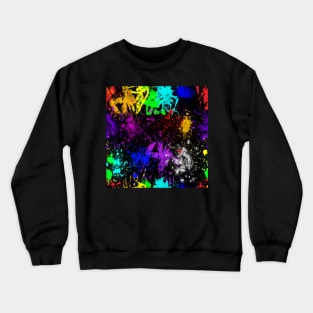 Splatter effect, Brush strokes, neon colors Crewneck Sweatshirt